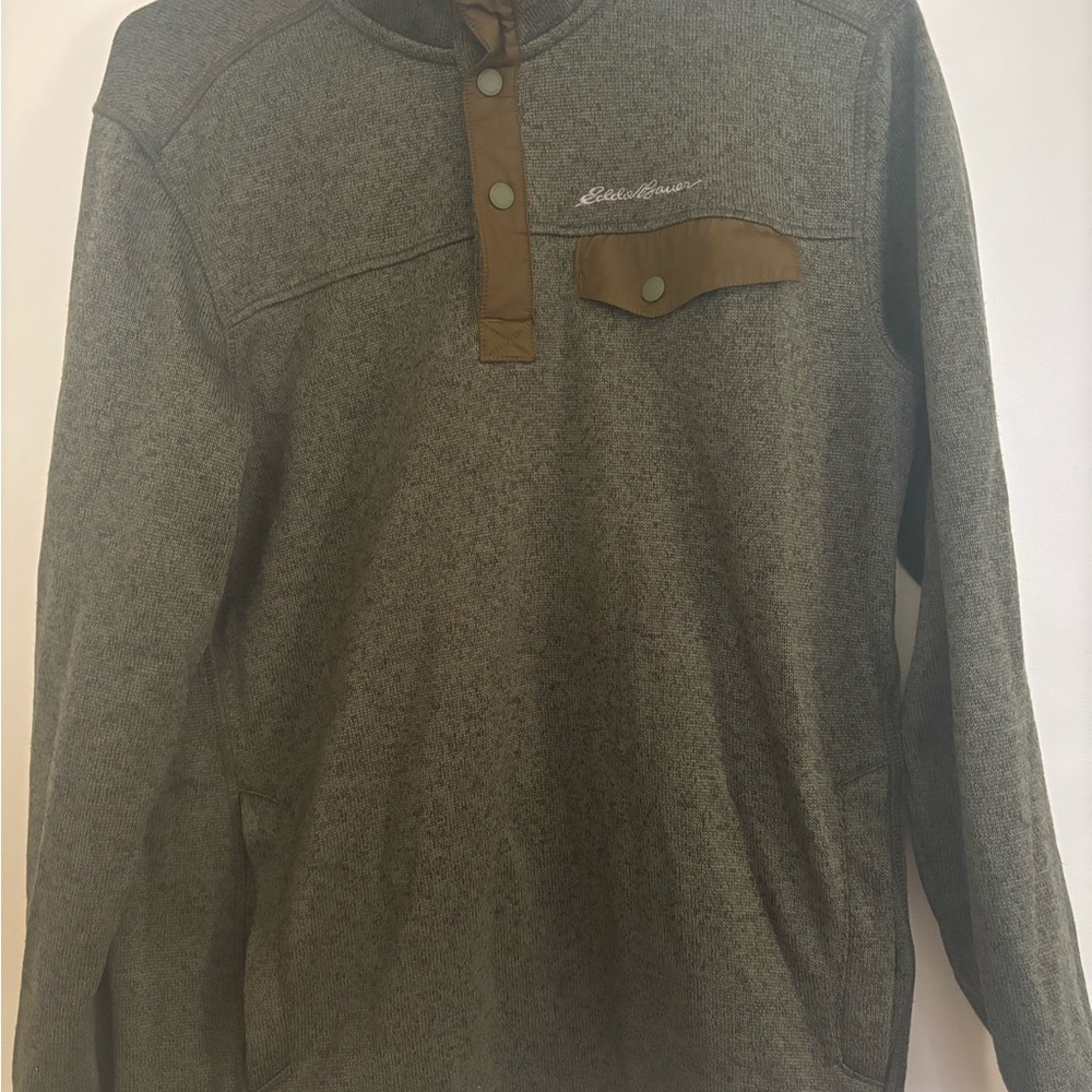 Eddie Bauer Dark Gray Fleece Pullover